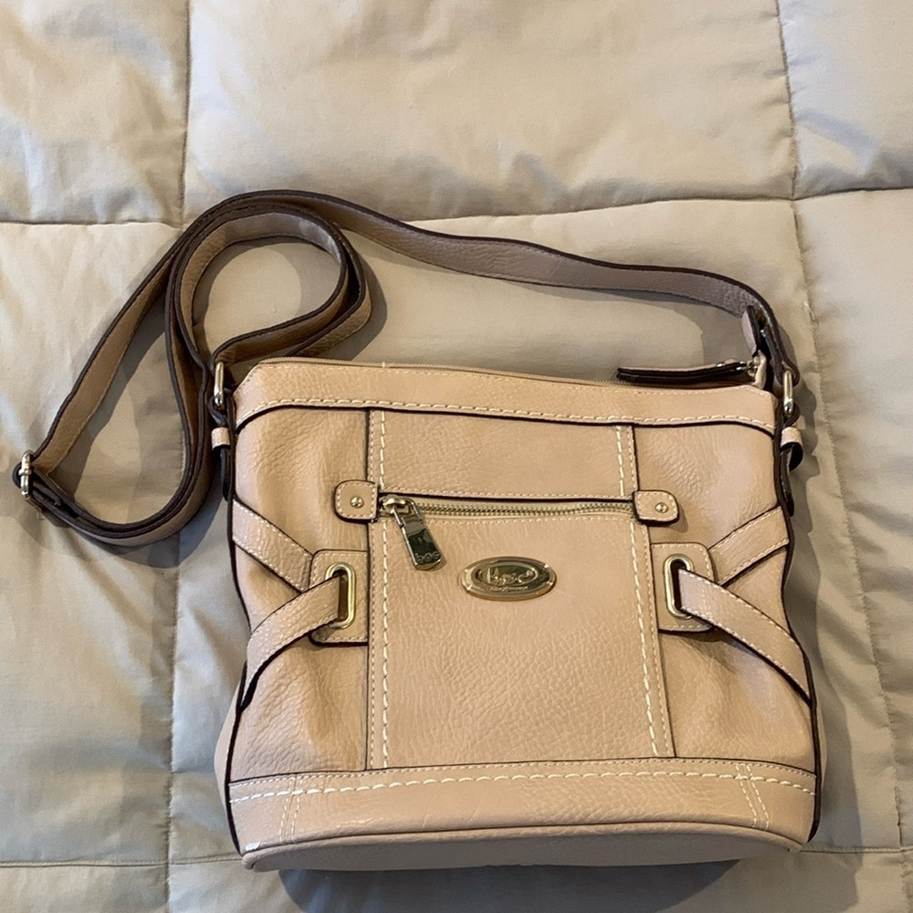 NWOT Boc Born Concepts Tan Vegan Leather Shoulder or Crossbody Bag/Versatile.